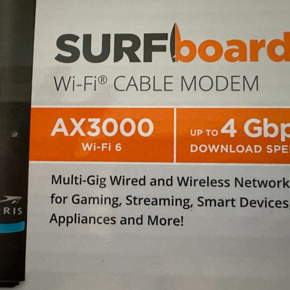 ARRIS Surfboard G34 DOCSIS 3.1 Wi-Fi 6 Cable Modem AX3000 Open Box Tested/Works - Picture 4 of 5